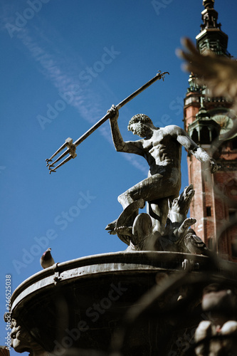 Neptune Fountain in Polish Gdansk