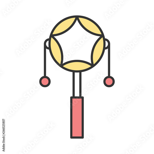 Mexican pellet drum color icon