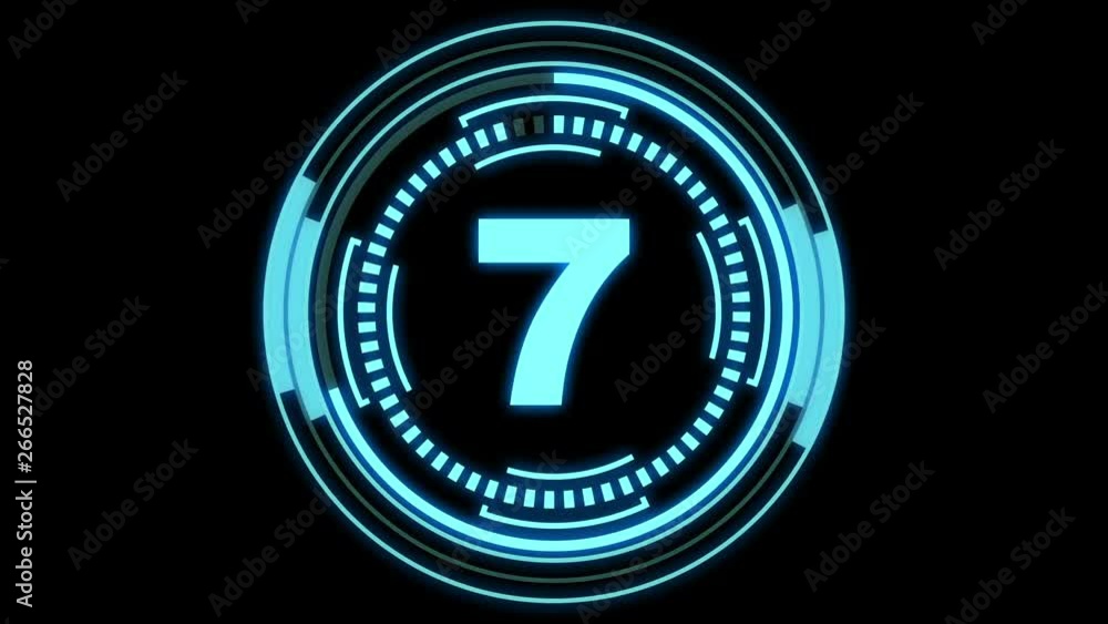 Countdown - thick numbers with HUD elements loading and rotating, alpha mask included Countdown - thick numbers with HUD elements loading and rotating, alpha mask included