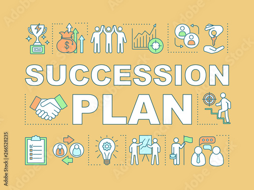 Succession plan word concepts banner