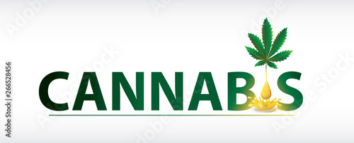 logo CBD oil and of cannabis