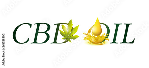 logo CBD oil and of Marijuana