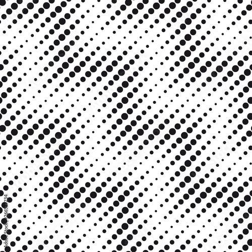 Round dots in rows of diagonal waves pattern