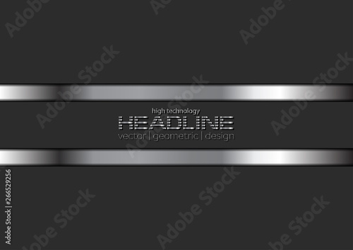 Silver metallic stripes on black background