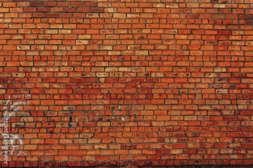 old red brick wall, background