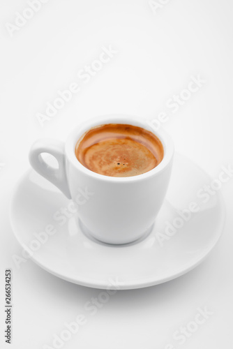 cup coffe espreso  isolated white background.