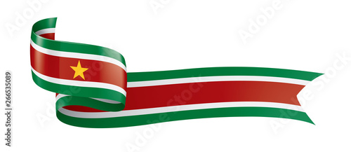 Suriname flag, vector illustration on a white background