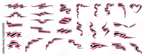 Thailand flag, vector illustration on a white background