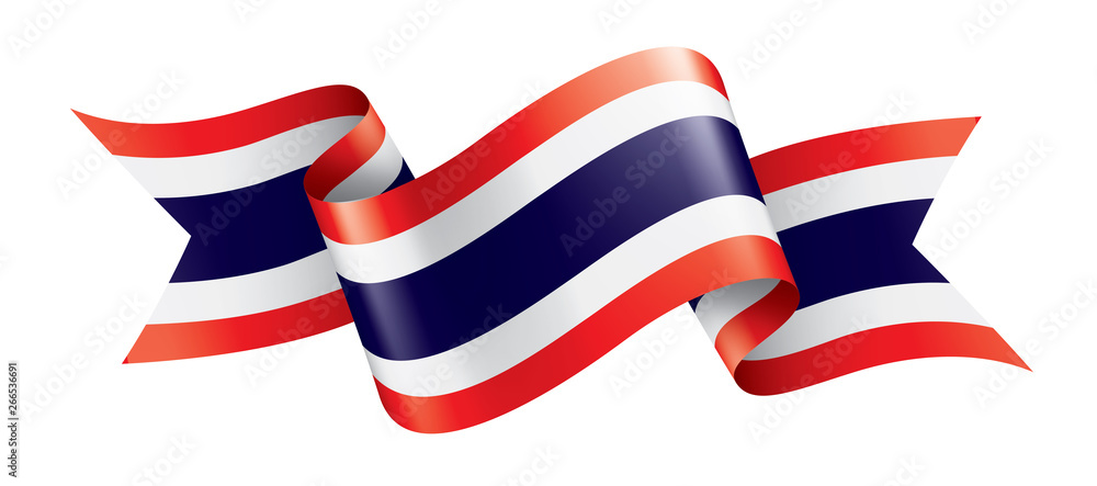 Thailand flag, vector illustration on a white background Thailand flag, vector illustration on a white background