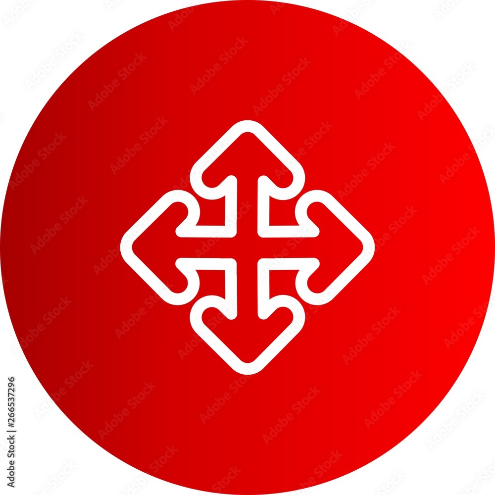 Obraz premium Complex Direction Arrow Icon For Your Project