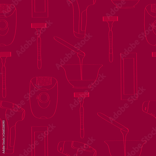 Means for removing unwanted hair. Seamless pattern