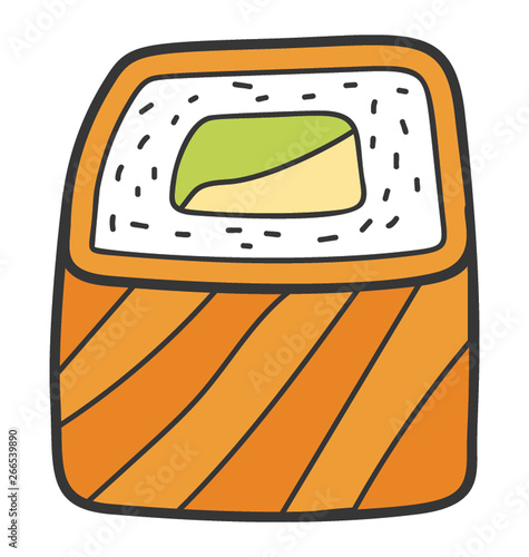 Hand drawn vector of sushi