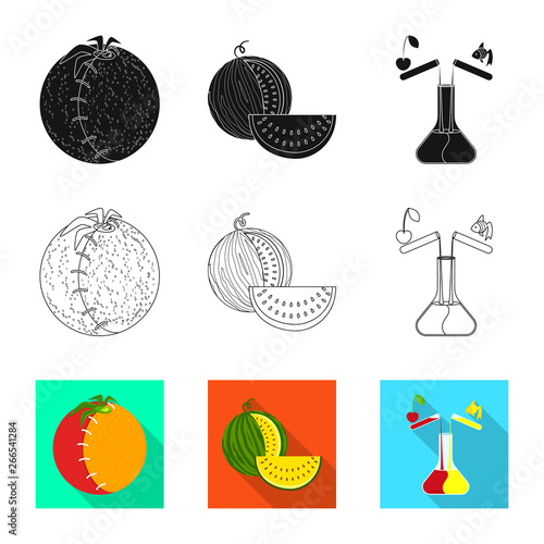 Isolated object of test and synthetic symbol. Collection of test and laboratory vector icon for stock.