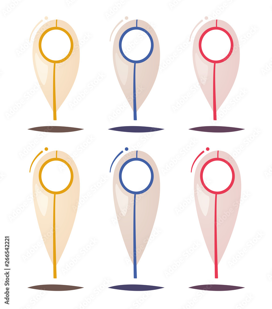 Pin of the destination. Cartoon vector illustration. Pin of the destination. Cartoon vector illustration.