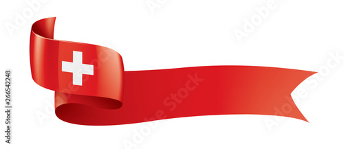 Switzerland flag, vector illustration on a white background photo