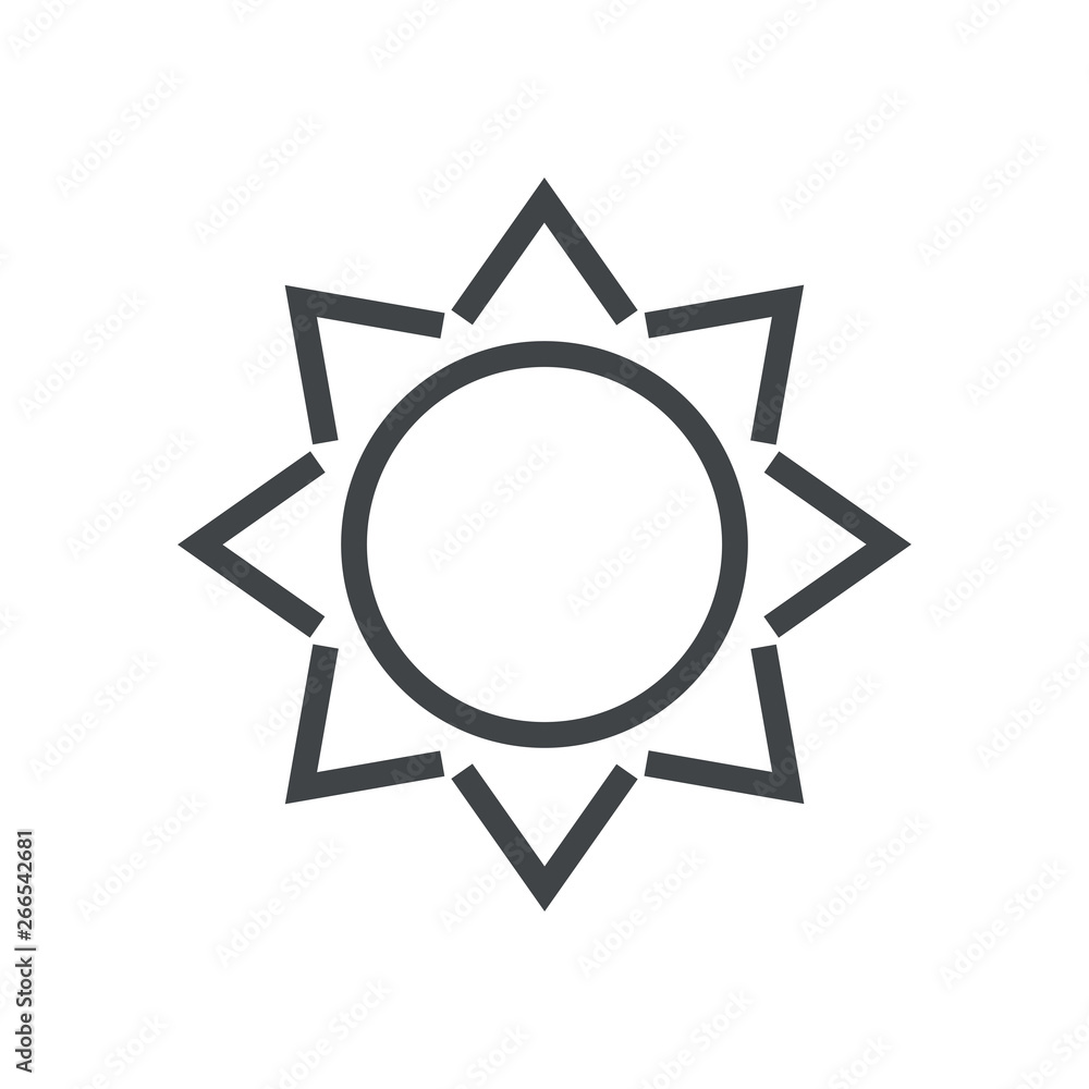 Line icon sun Line icon sun