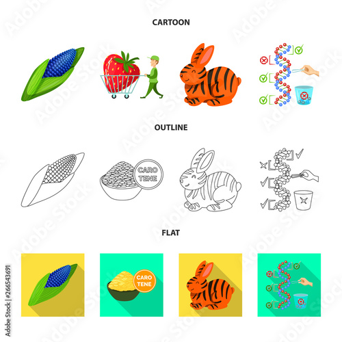 Isolated object of test and synthetic icon. Set of test and laboratory vector icon for stock.