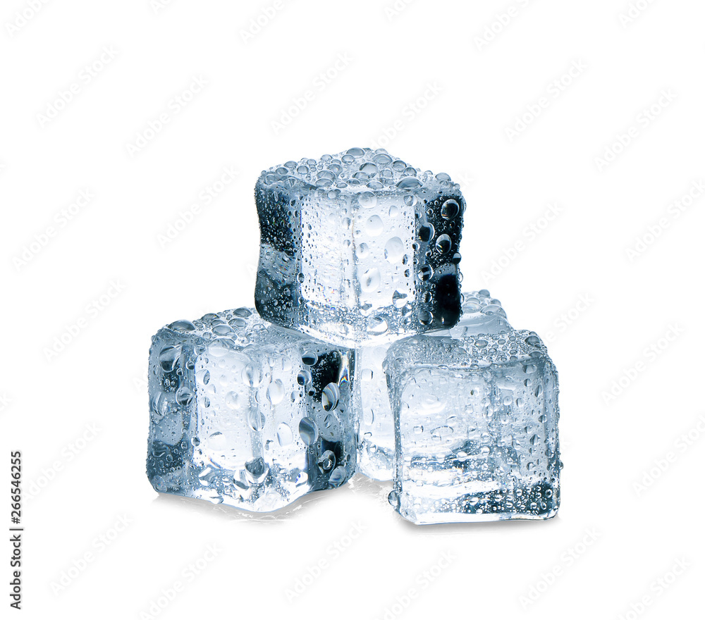 ice cubes on white background ice cubes on white background