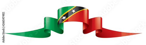 Saint Kitts and Nevis flag, vector illustration on a white background