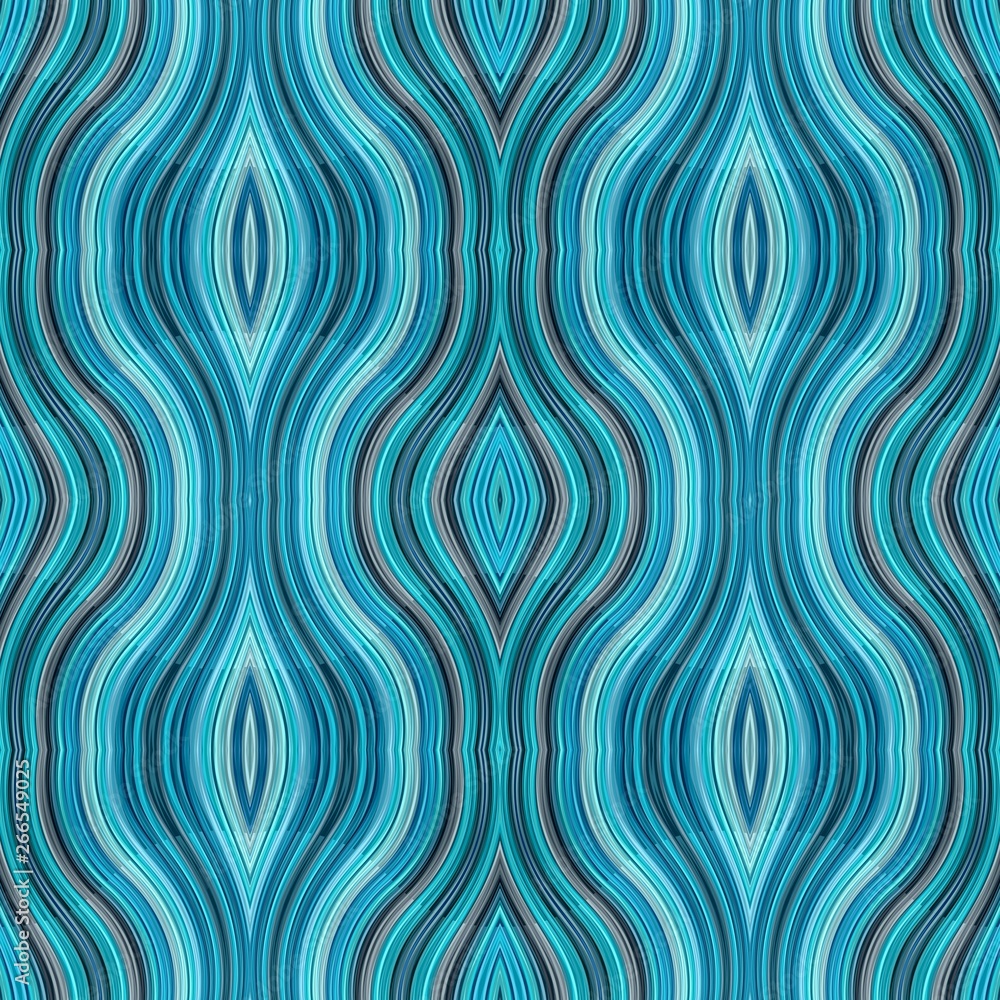modern curvy antique teal blue, dark slate gray and sky blue color background. seamless pattern can be used for fabric, texture, decorative or wallpaper design
