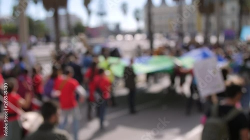 Wallpaper Mural Out of Focus Crowd of People in a Demonstration Torontodigital.ca
