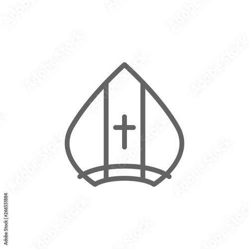 Pope, Italy icon. Element of Italy icon. Thin line icon for website design and development, app development. Premium icon
