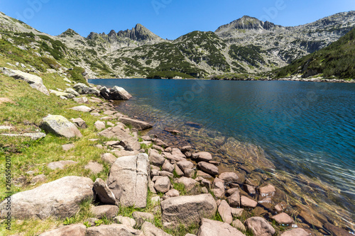 Amazing Landscape with  Valyavishko Lake, Pirin Mountain, Bulgaria photo