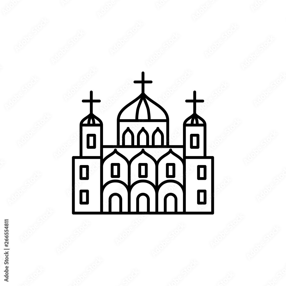 Russian, culture, Christianity, church icon. Element of Russian culture icon. Thin line icon for website design and development, app development. Premium icon