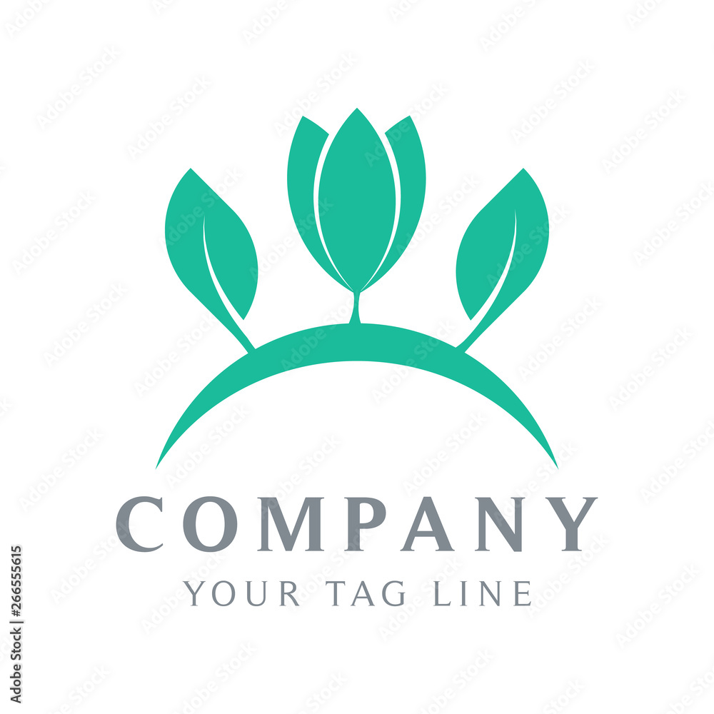 leaf logo template that grows in bloom leaf logo template that grows in bloom