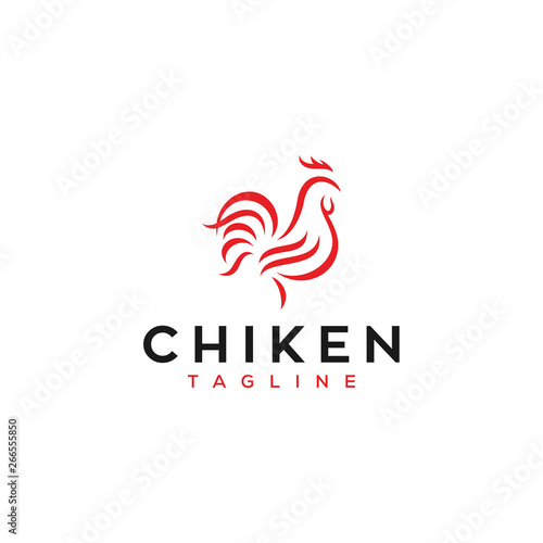 abstract chiken logo design