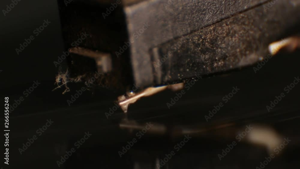 Needle On Vynil Record Macro Close Up Needle On Vynil Record Macro Close Up