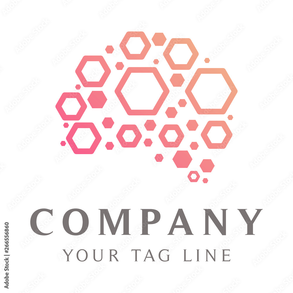 abstract brain logo template with a modern and cool design abstract brain logo template with a modern and cool design