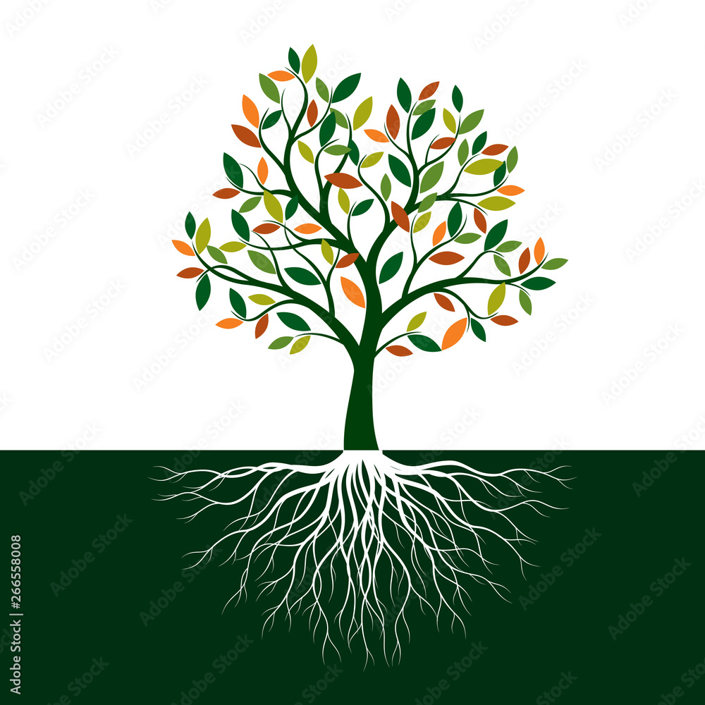 tree of life with roots clipart