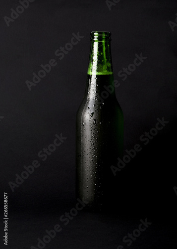 Black beer bottle