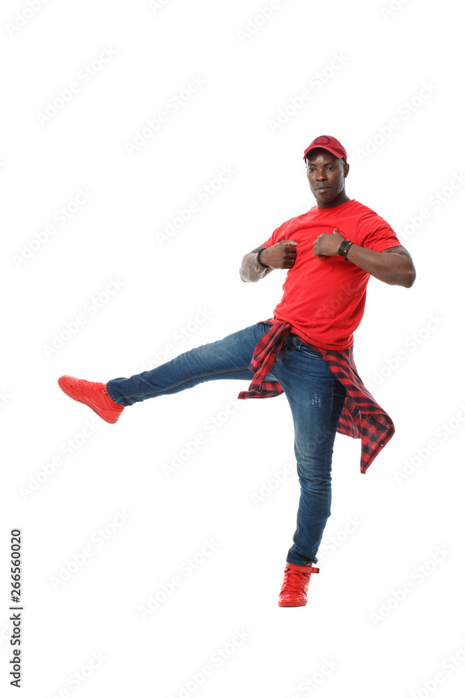 young man jumping