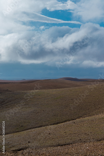 Morocco s Agafay desert near Marrakech. Empty  arid landscape.