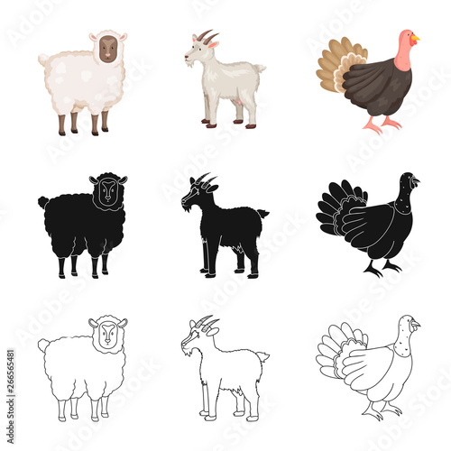 Vector design of breeding and kitchen symbol. Collection of breeding and organic stock symbol for web.