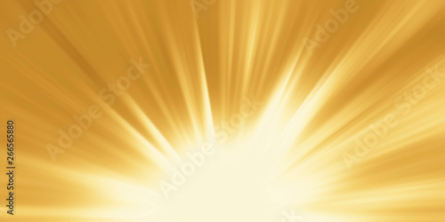 Abstract background. Magic light with gold burst. Gold light