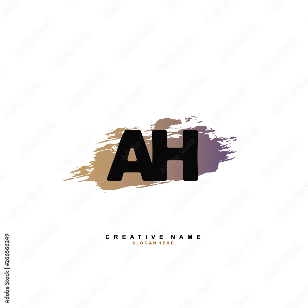 A H AH Initial logo template vector. Letter logo concept A H AH Initial logo template vector. Letter logo concept