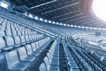 Stickers Stadion Modern voetbalstadion met tribunes  © xiao