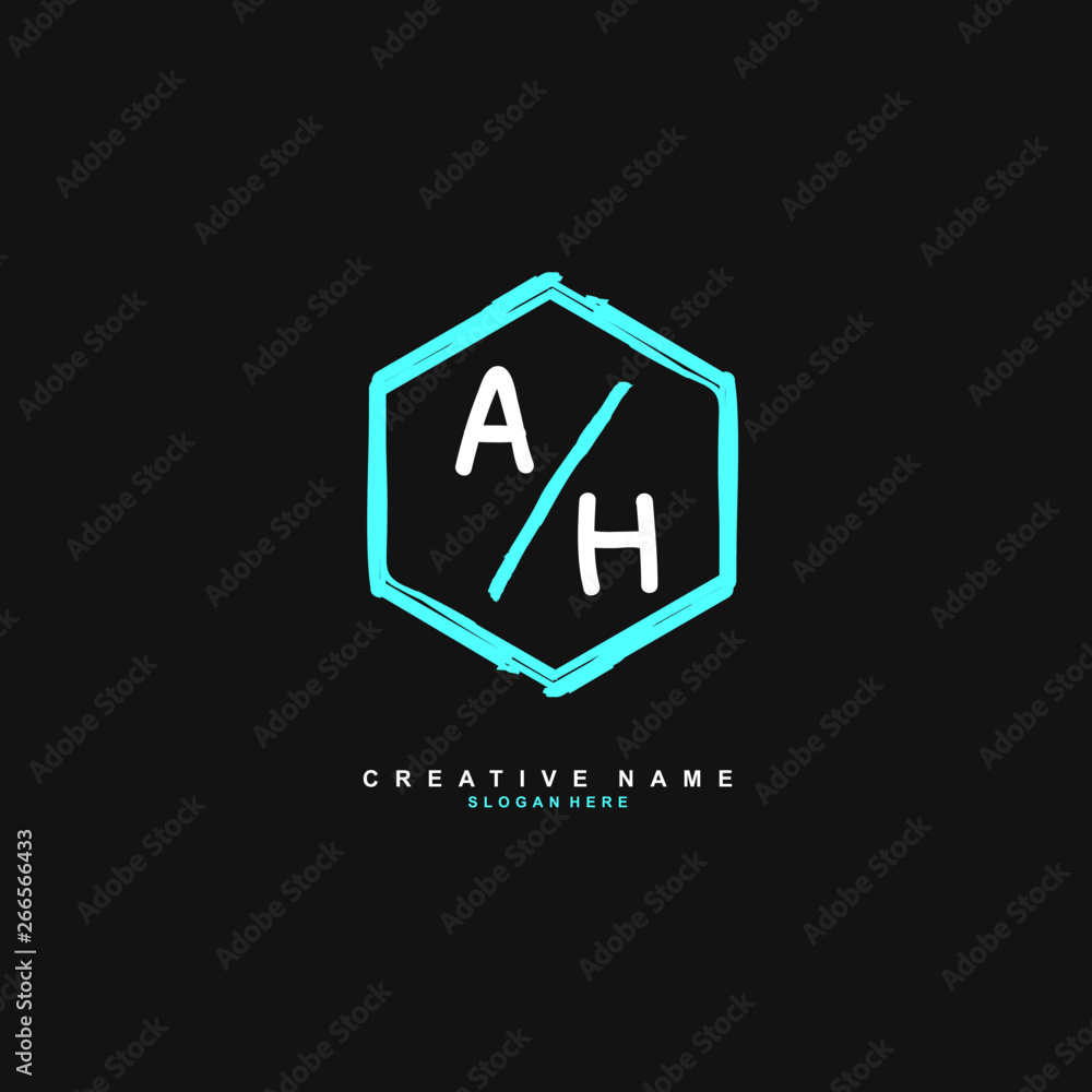A H AH Initial logo template vector. Letter logo concept A H AH Initial logo template vector. Letter logo concept