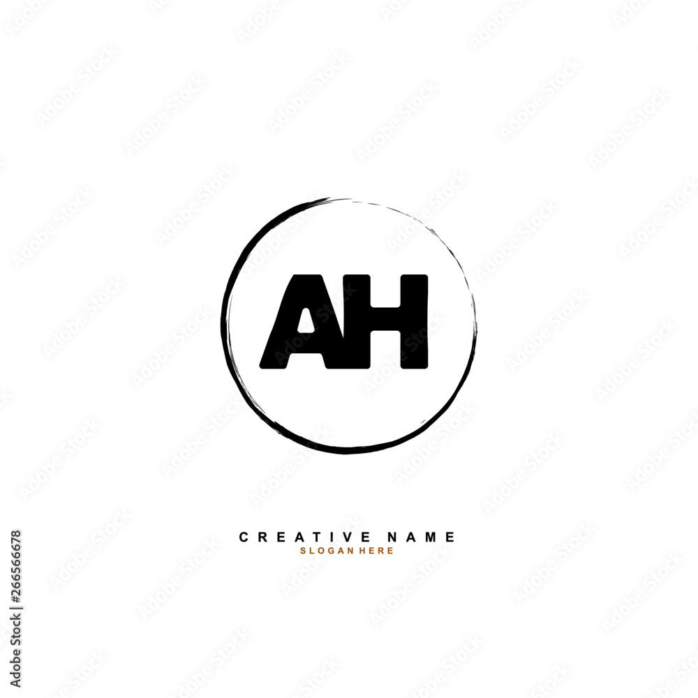 A H AH Initial logo template vector. Letter logo concept A H AH Initial logo template vector. Letter logo concept