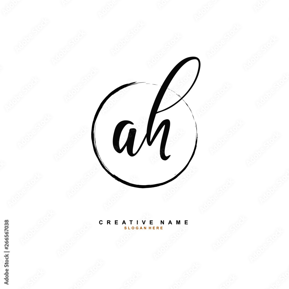 A H AH Initial logo template vector. Letter logo concept A H AH Initial logo template vector. Letter logo concept