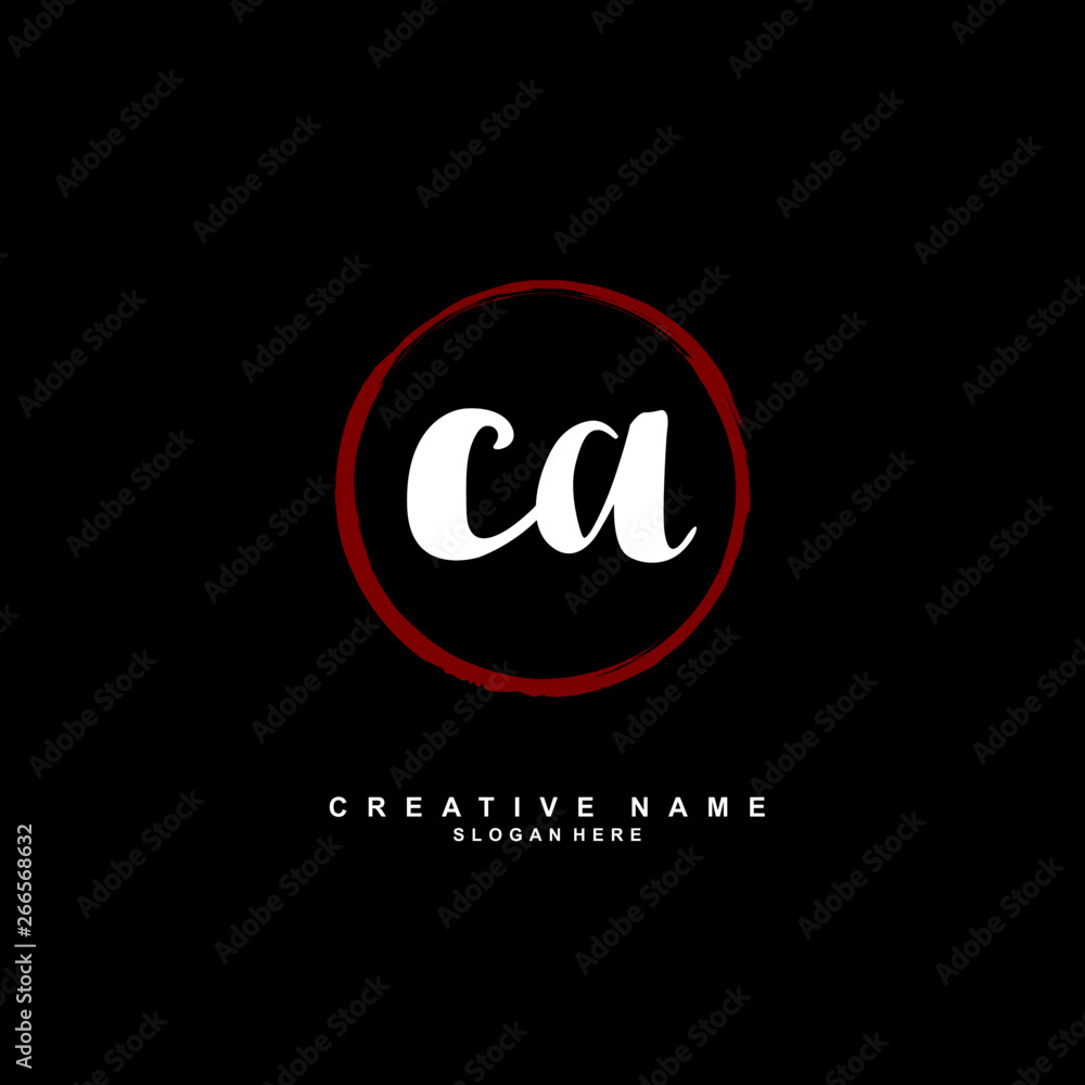 C A CA Initial logo template vector. Letter logo concept