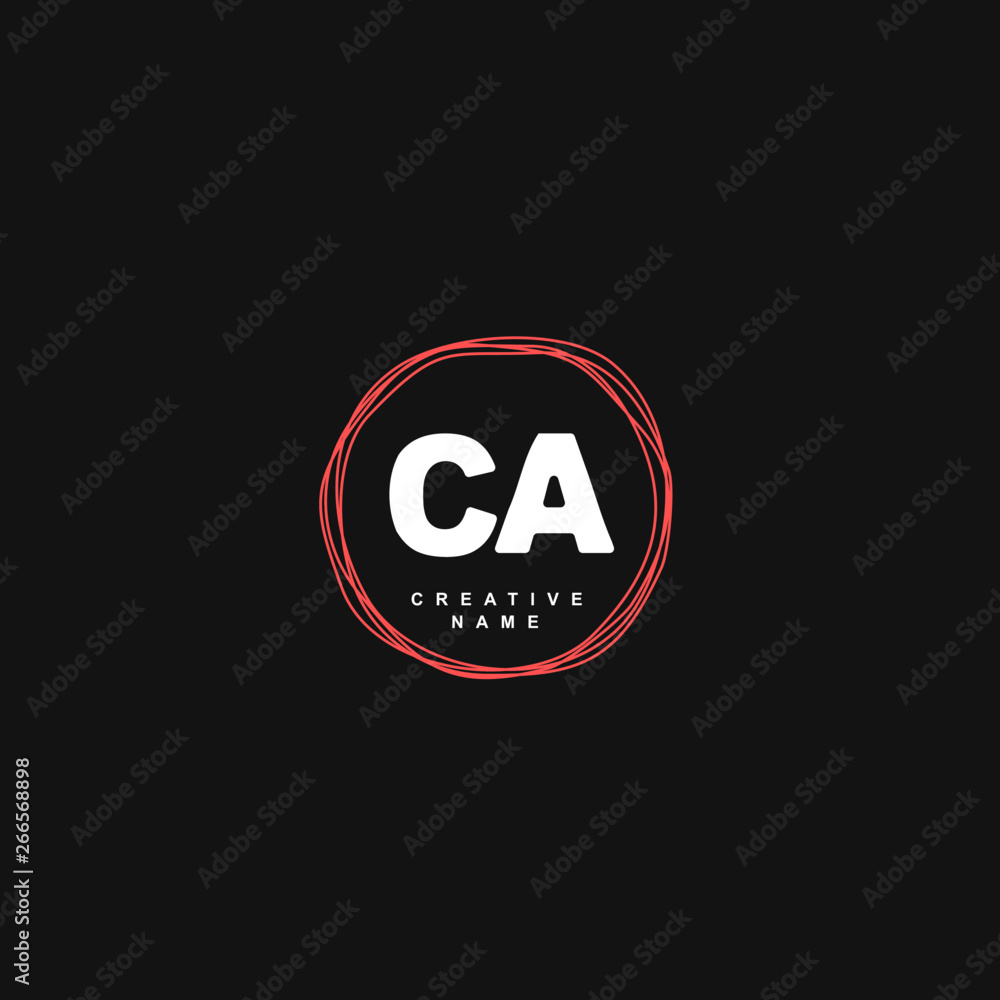 C A CA Initial logo template vector. Letter logo concept C A CA Initial logo template vector. Letter logo concept