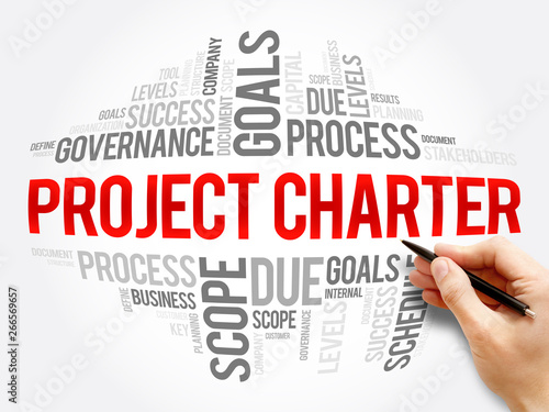 Project Charter word cloud collage