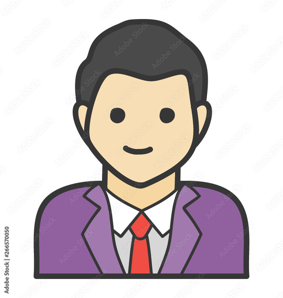 Flat vector design of entrepreneur icon.