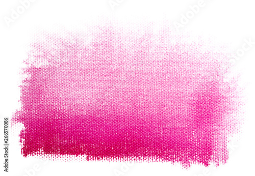 Spray red purple paint texture  overflowing wet texture. Abstraction for background  rectangular pattern with paint on white isolated background. Horizontal frame with canvas texture