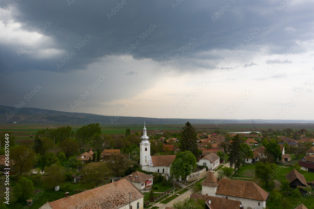 Storm over the village - Transylvania