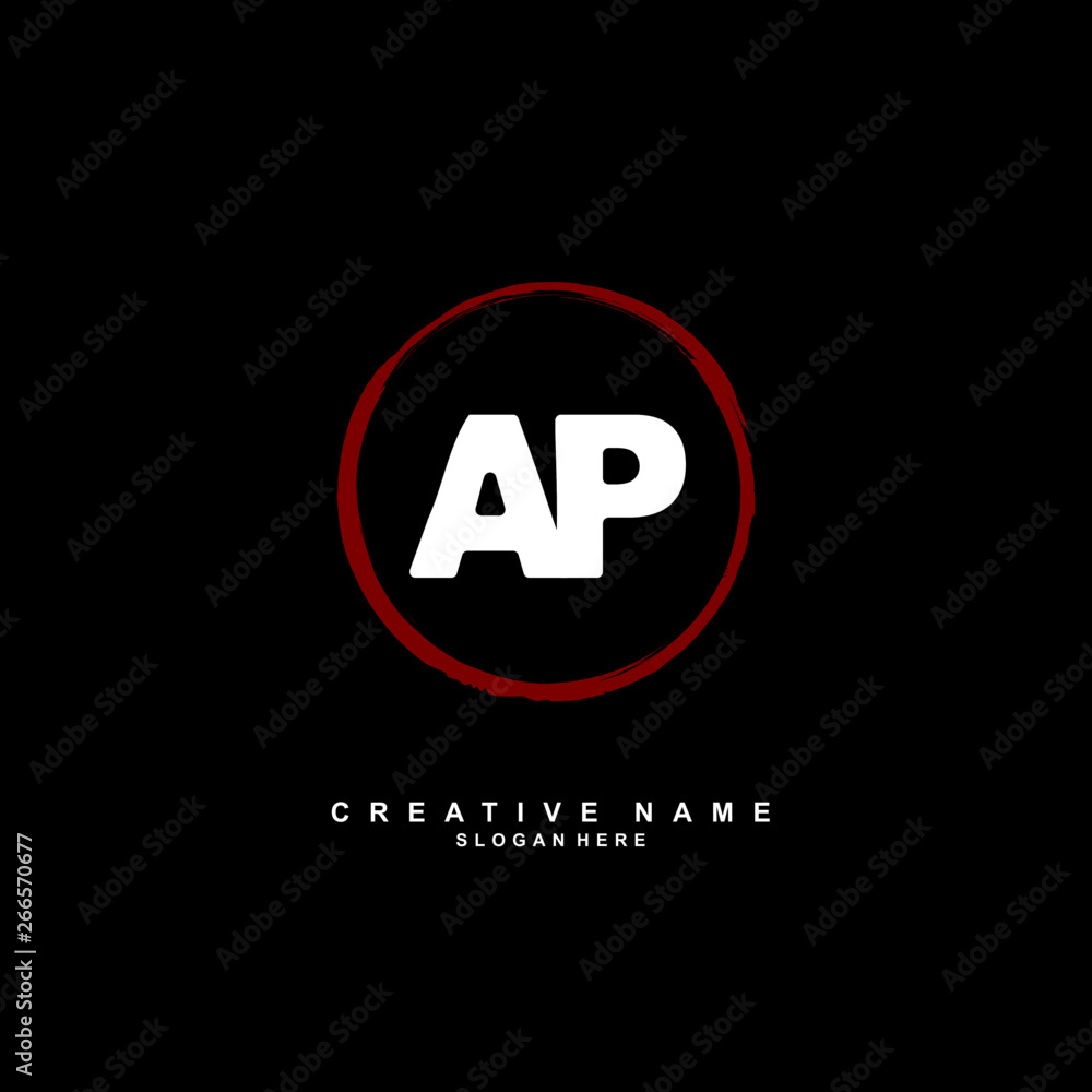 A P AP Initial logo template vector. Letter logo concept A P AP Initial logo template vector. Letter logo concept